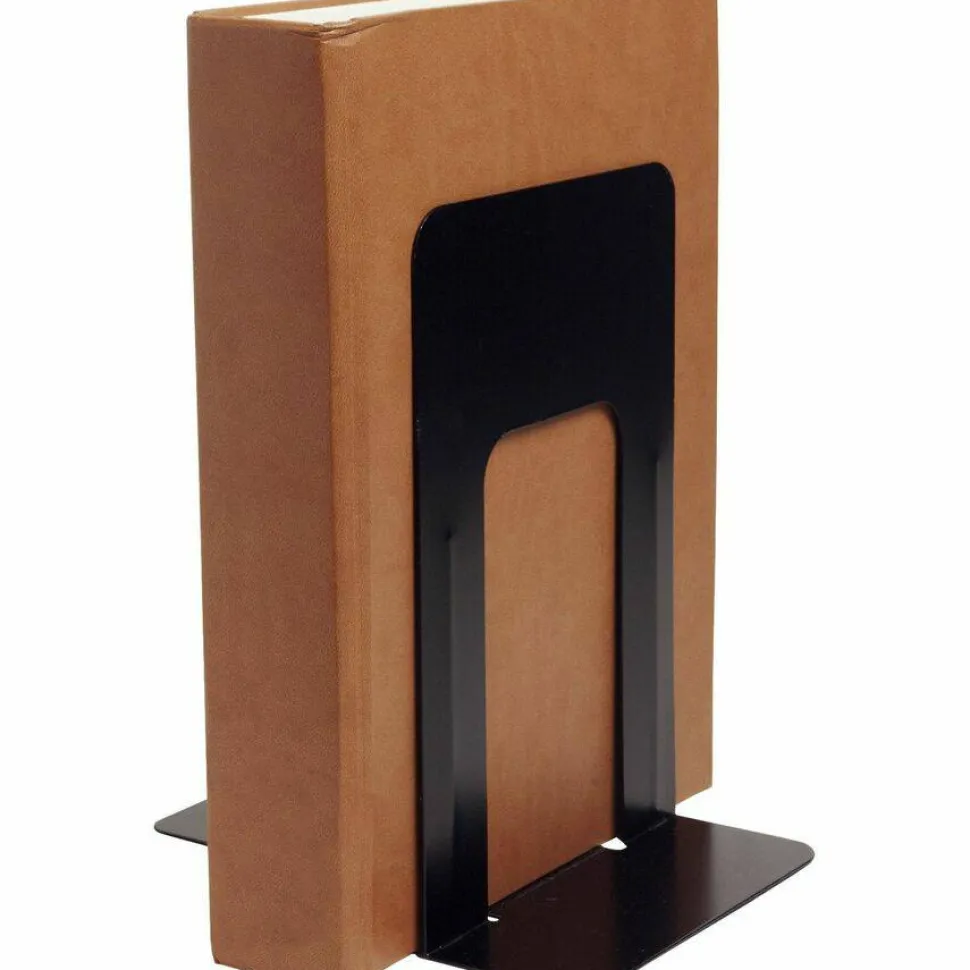 Business Source Heavy-gauge Steel Book Supports - 8.50"x9"x 6" Depth - Desktop - Non-skid Base, Scratch Resistant, Stain Resistant - 42551