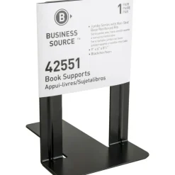 Business Source Heavy-gauge Steel Book Supports - 8.50