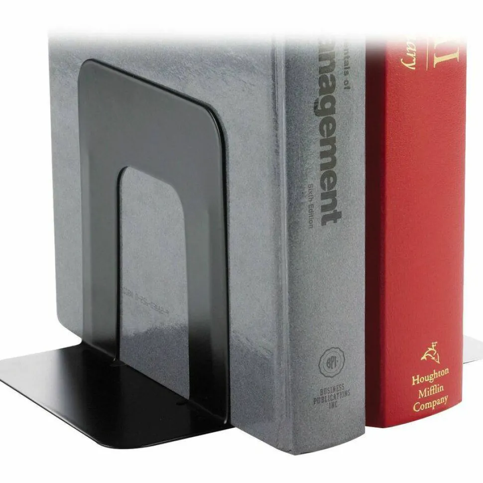 Business Source Heavy-gauge Steel Book Supports - 5.25"x5"x 4.75" Depth - Desktop - Non-skid Base, Scratch Resistant, Stain Resistant - 42550