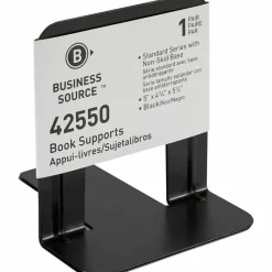 Business Source Heavy-gauge Steel Book Supports - 5.25