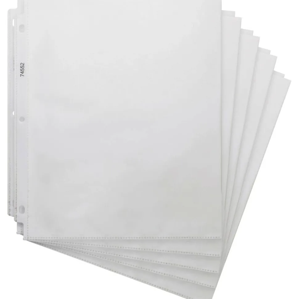 Business Source Heavyweight Sheet Protectors - 3.3 mil Thickness - For Letter 8 1/2" x 11" Sheet - 3 x Holes - Clear - Polypropylene - 200 / Box