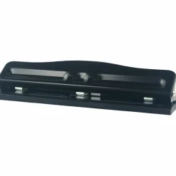 Business Source 3-Hole Adjustable Paper Punch - 3 Punch Head(s) - 11 Sheet Capacity - 1/4