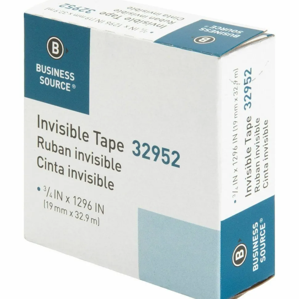 Business Source Invisible Tape Dispenser Refill Roll