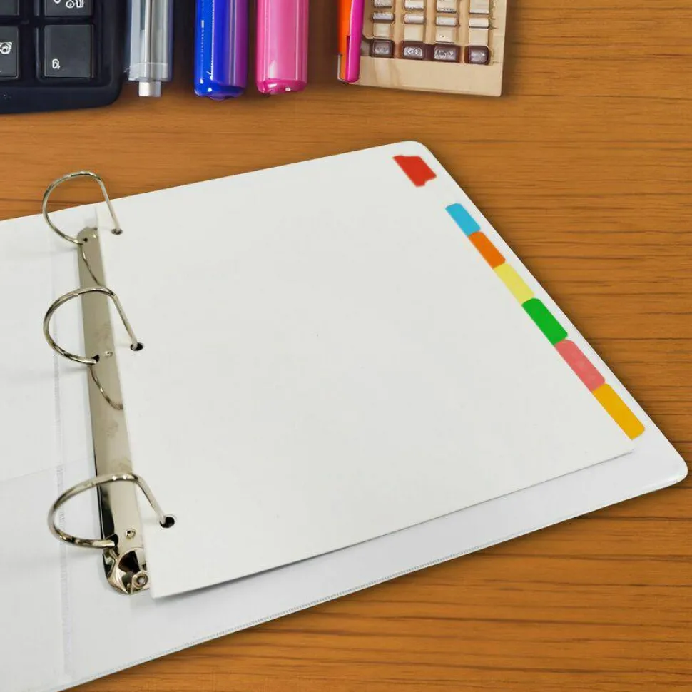Business Source Laminated Write-On Tab Indexes - 8 Write-on Tab(s) - 8 Tab(s)/Set - 11" Tab x 8.50" Ta - 20075