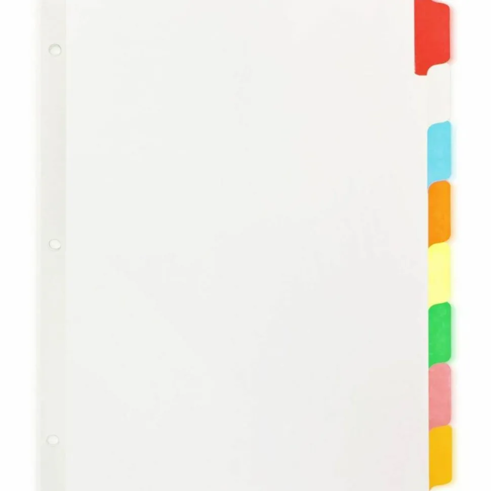 Business Source Laminated Write-On Tab Indexes - 8 Write-on Tab(s) - 8 Tab(s)/Set - 11" Tab x 8.50" Ta - 20075