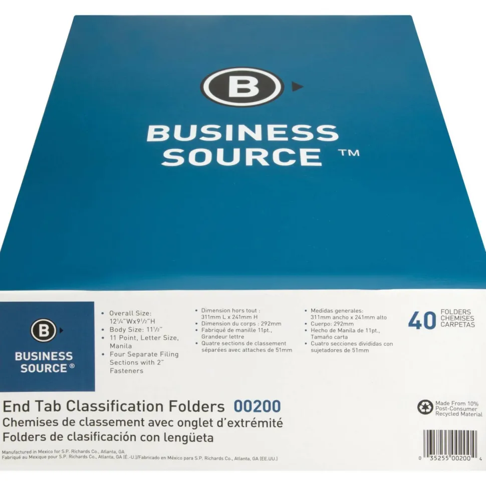 Business Source Letter Recycled Medical File Folder
