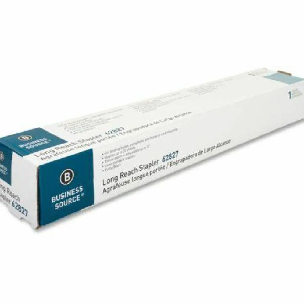 Business Source Long Reach Stapler - Staples Upto 20 Sheet of 20lb Paper - Holds Upto 210 Staple - Full Strip - 62827