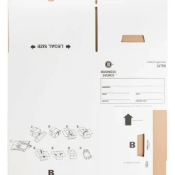 Business Source Medium-Duty Storage Boxes With Lift-Off Lids, Legal/Letter Size, 12