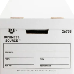 Business Source Medium-Duty Storage Boxes With Lift-Off Lids, Legal/Letter Size, 12