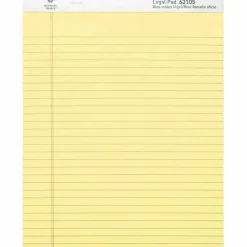 Business Source Micro-Perforated Legal Ruled Pads - 50 Sheets - 0.34" Ruled - 16 lb Basis Weight - 8 1/2"x11 3/4" Sheet Size - 63105