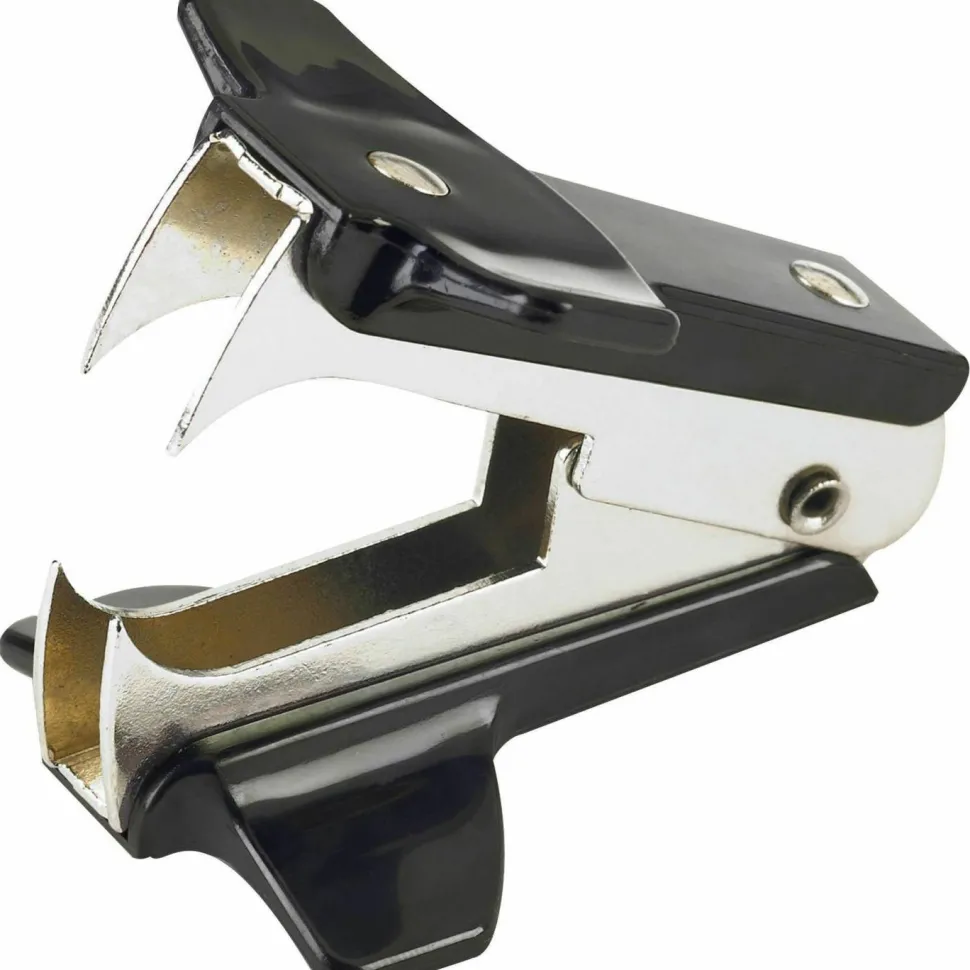Business Source Nickel-plated Teeth Staple Remover - Plastic - Black - 1 Each