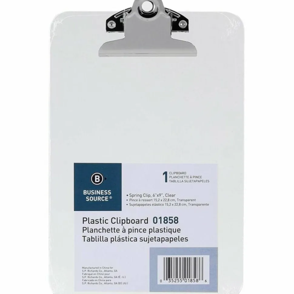Business Source Plastic Clipboard