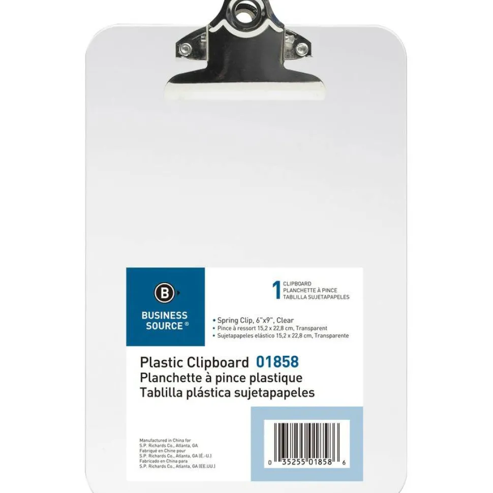 Business Source Plastic Clipboard