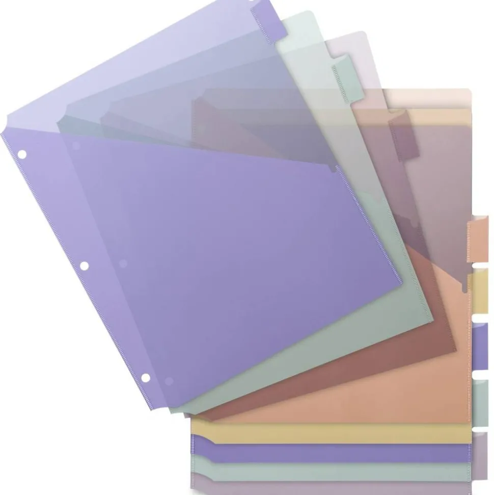 Business Source Pocket Index Dividers - 8 Print-on Tab(s) - 8.5" Dividerx 11" Divider - Letter - Plastic Divider - 32372