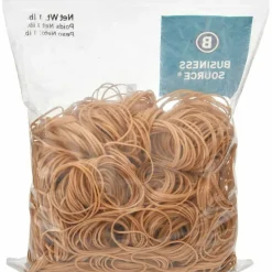Business Source Quality Rubber Bands - Size: #16 - 2.5" Length x 0.1" Width - Sustainable - Rubber - Crepe - 1800 / Pack
