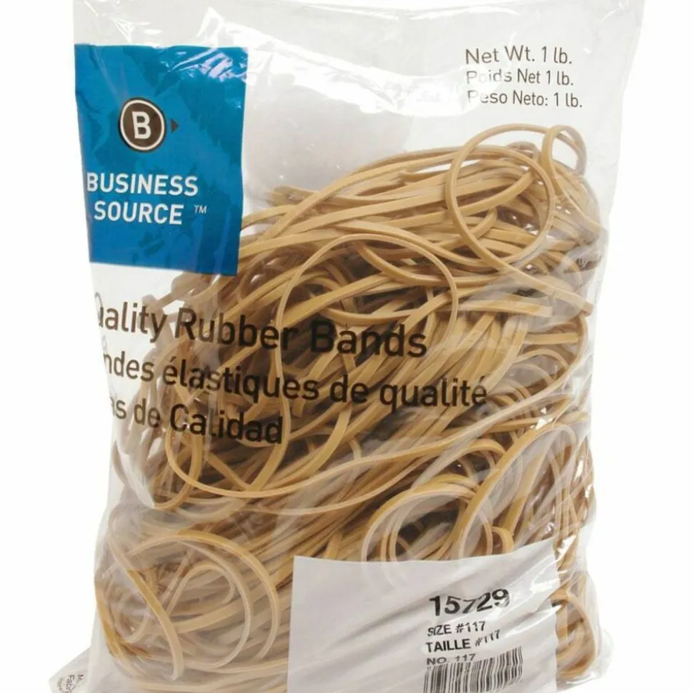 Business Source Quality Rubber Bands - Size: #117B - 7" Length x 0.1" Width - Sustainable - Rubber - Crepe - 200 / Pack
