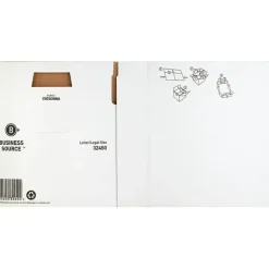 Business Source Quick Setup Medium-Duty Storage Box - External Dimensions: 12"x 15" Depth x 10" - Media Size Supported: Legal, Letter - 32450