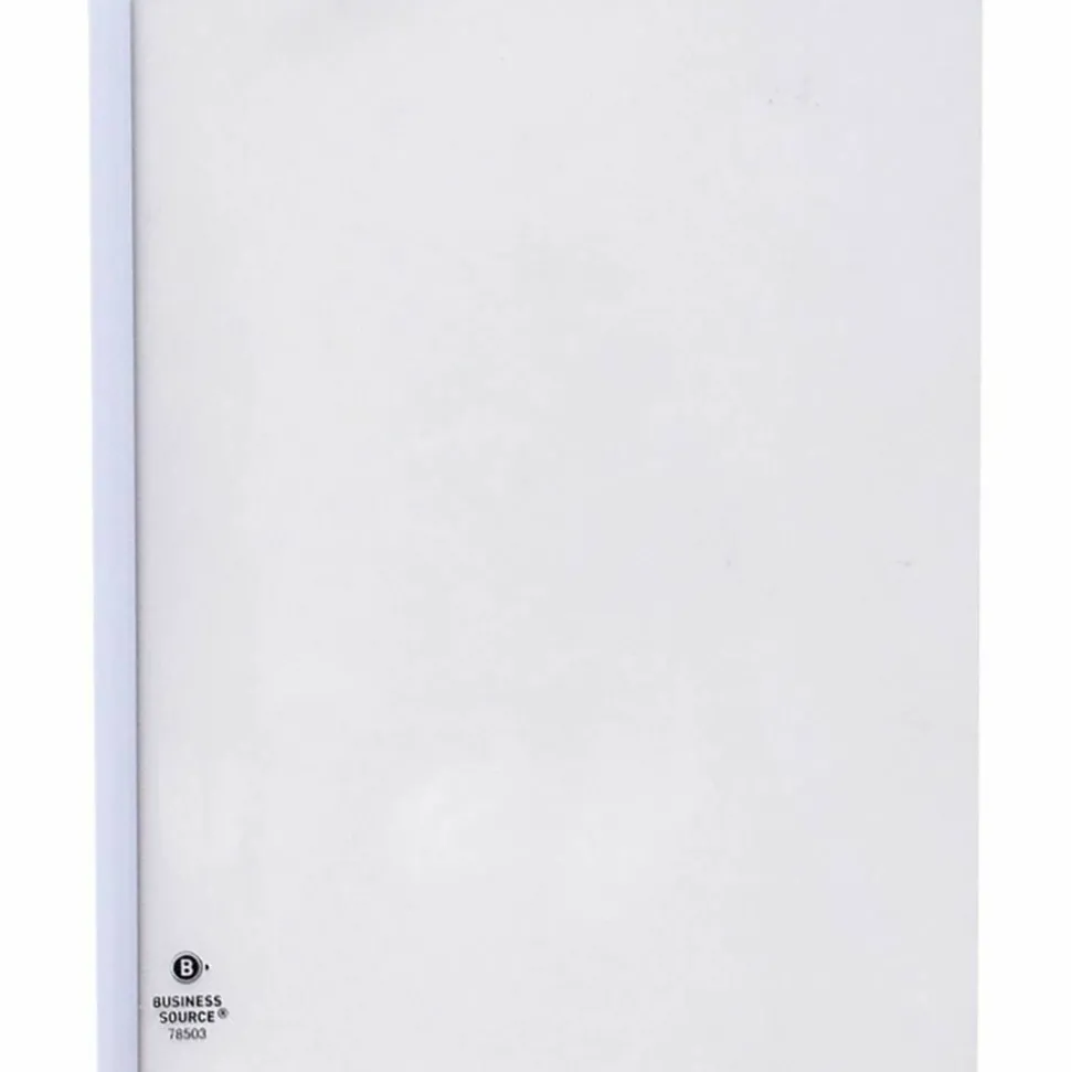 Business Source Report Cover - 1/8" Folder Capacity - 8 1/8" x 11" - Polypropylene - White - 50 / Box