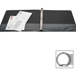 Business Source Round Ring View Binder