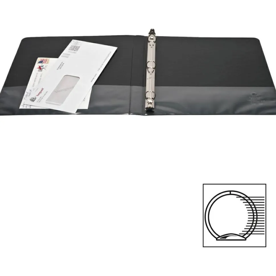 Business Source Round Ring View Binder