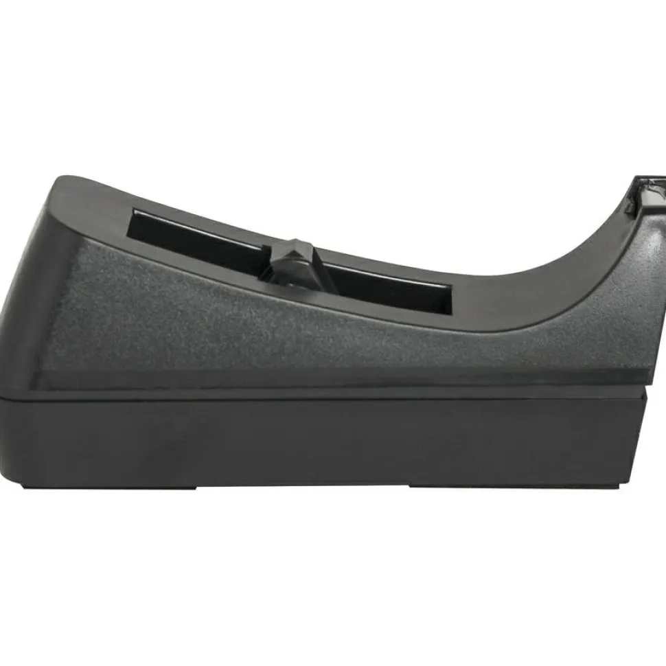 Business Source Standard Desktop Tape Dispenser - 1" Core - Non-skid Base - Plastic - Black - 1 Each