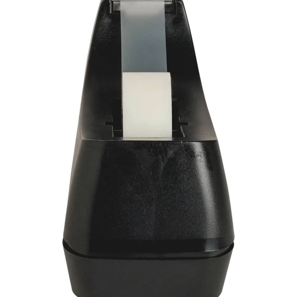 Business Source Standard Desktop Tape Dispenser - 1" Core - Non-skid Base - Plastic - Black - 1 Each
