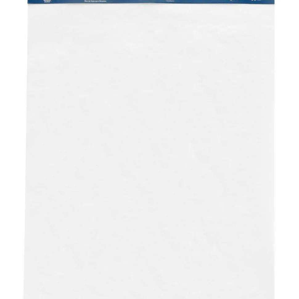 Business Source Standard Easel Pad - 50 Sheets - Plain - 15 lb Basis Weight - 27" x 34" Sheet Size - White Paper - Perforated - 4 / Carton