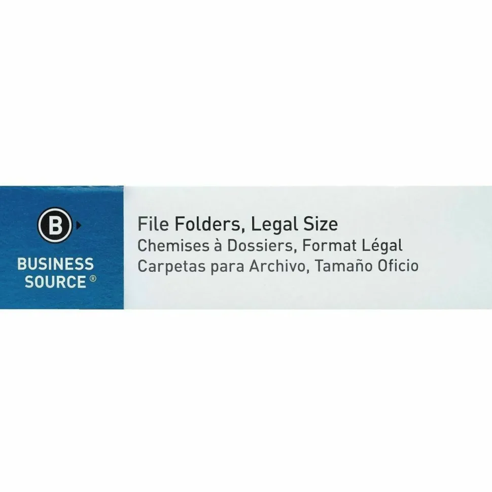Business Source 1/3 Tab Cut Legal Recycled Top Tab File Folder