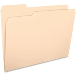 Business Source 1/3 Tab Cut Letter Recycled Top Tab File Folder