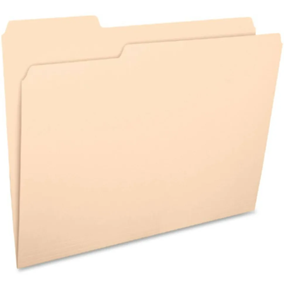 Business Source 1/3 Tab Cut Letter Recycled Top Tab File Folder