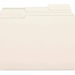 Business Source 1/3 Tab Cut Letter Recycled Top Tab File Folder