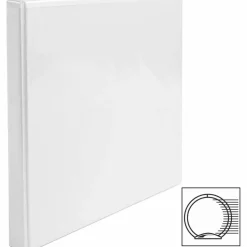 Business Source View 3-Ring Binder, 1/2" Round Rings, White