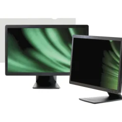 Business Source Widescreen Frameless Privacy Filter Black - For 24" Widescreen LCD Monitor - 16:10 - Anti-glare - 1 Each