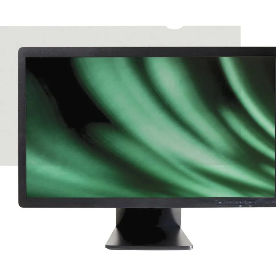 Business Source Widescreen Frameless Privacy Filter Black - For 24" Widescreen LCD Monitor - 16:10 - Anti-glare - 1 Each