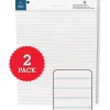 Business Source 25"x30" Lined Self-stick Easel Pads - 30 Sheets - 25" x 30" Sheet Size - White Paper - Cardboard Cover - Self-stick - 2 / Carton