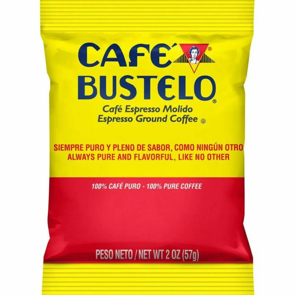 Café Bustelo Espresso Blend Coffee Packs, Dark Roast, Packet Makes 8 Cups, 30 Packs/Carton