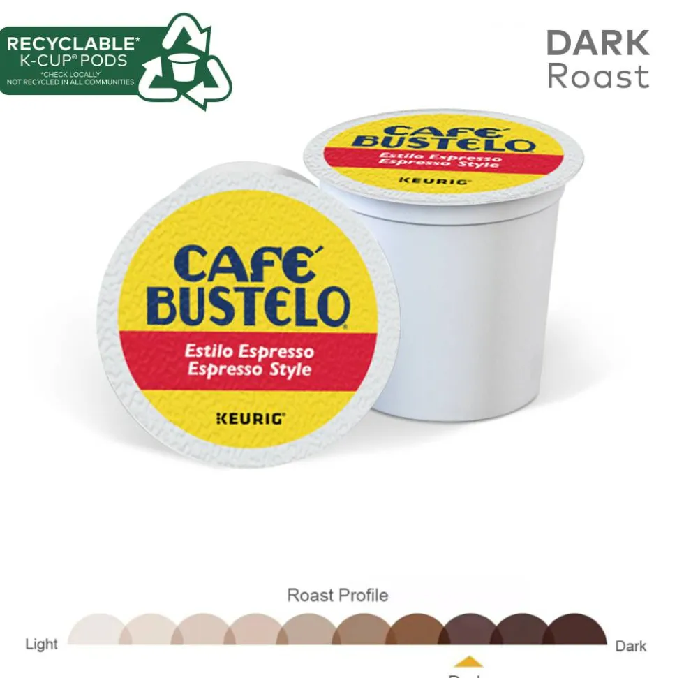 Cafe Bustelo Caf Bustelo Espresso Roast Coffee K Cup Pods, Box Of 48