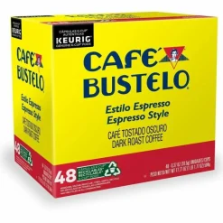 Cafe Bustelo Caf Bustelo Espresso Roast Coffee K Cup Pods, Box Of 48