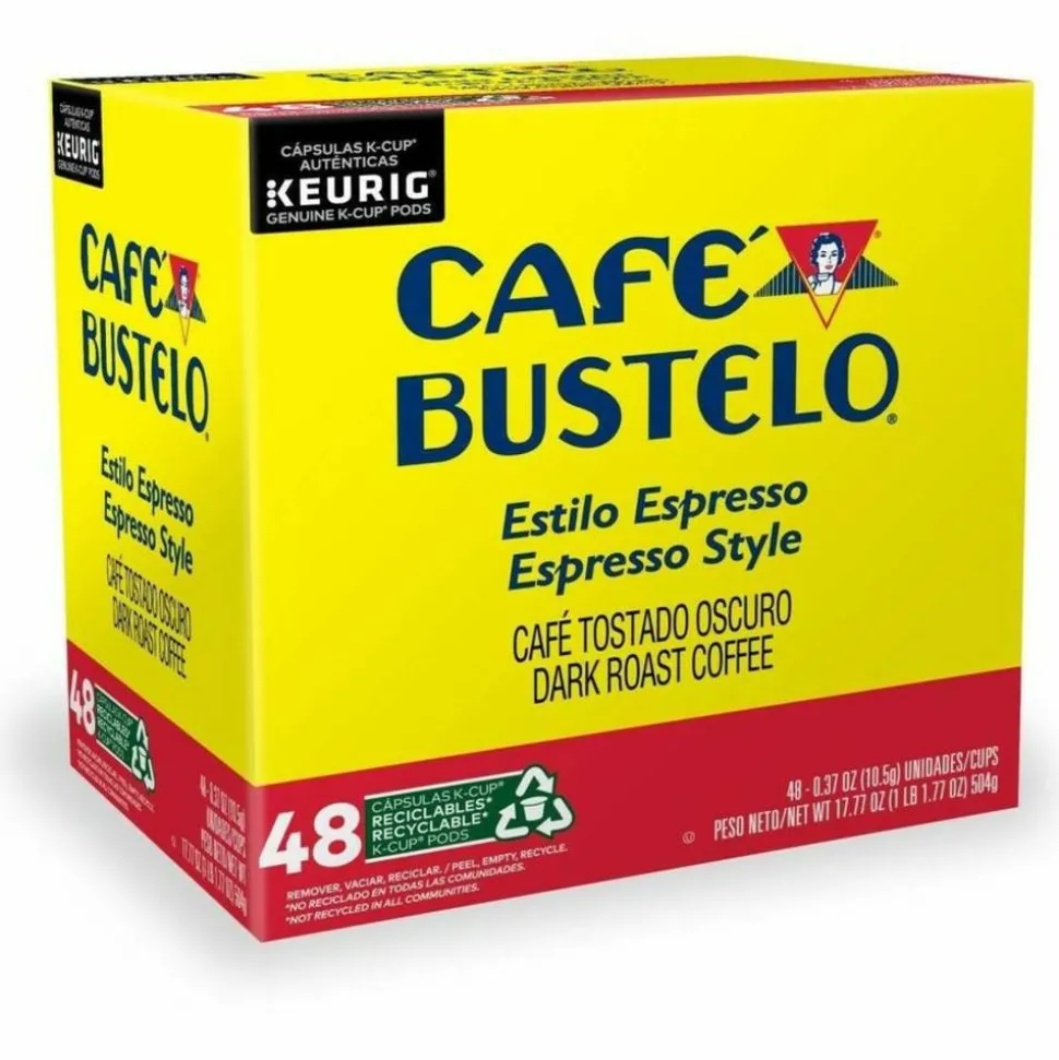 Cafe Bustelo Caf Bustelo Espresso Roast Coffee K Cup Pods, Box Of 48