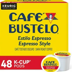 Cafe Bustelo Caf Bustelo Espresso Roast Coffee K Cup Pods, Box Of 48