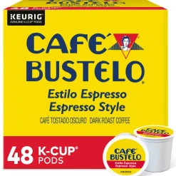 Cafe Bustelo Caf Bustelo Espresso Roast Coffee K Cup Pods, Box Of 48