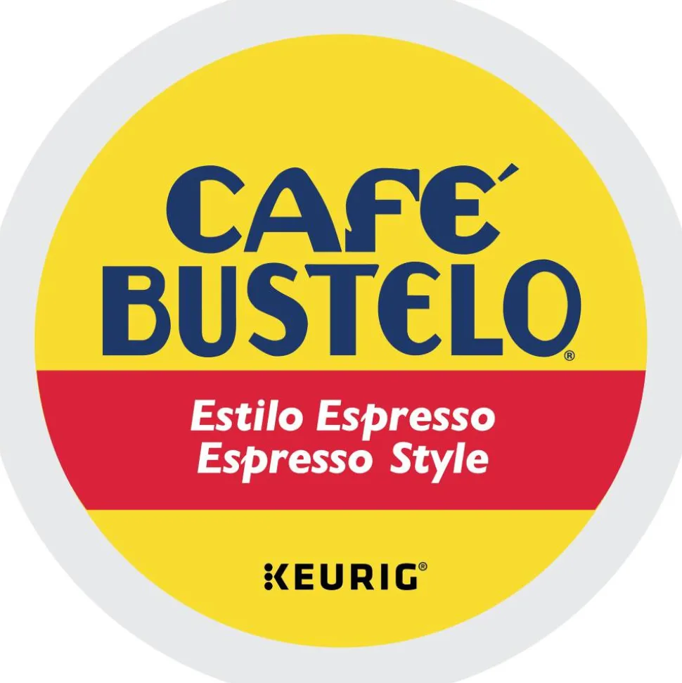 Cafe Bustelo Keurig Caf Bustelo Single Serve Pods, Espresso Roast, Classic, Box Of 24 Pods, Case Of 4 Boxes