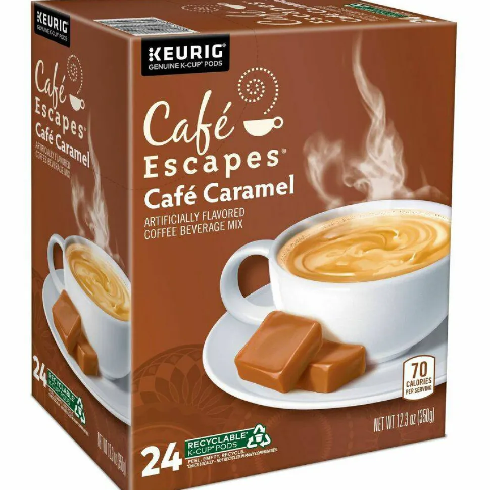 Café Escapes Café Caramel K-Cups, 24/Box