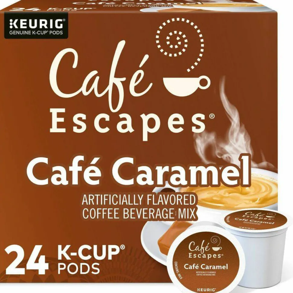 Café Escapes Café Caramel K-Cups, 24/Box