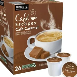 Café Escapes Café Caramel K-Cups, 24/Box