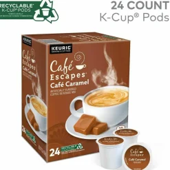 Café Escapes Café Caramel K-Cups, 24/Box