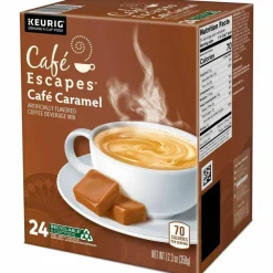 Café Escapes Café Caramel K-Cups, 24/Box