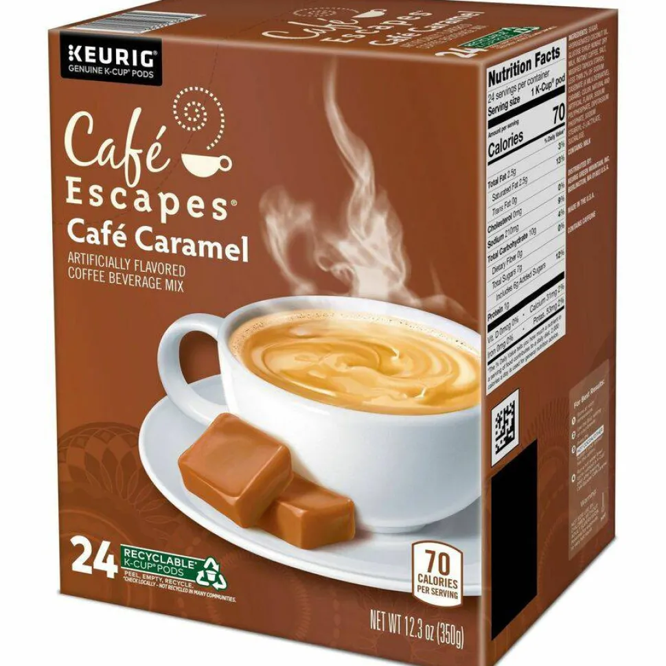 Café Escapes Café Caramel K-Cups, 24/Box