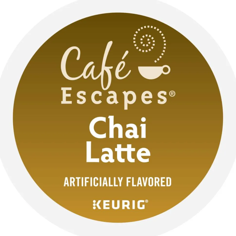 Café Escapes Chai Latte Keurig Single-Serve K-Cup Pods, 24 Pods Per Pack, Case Of 4 Packs