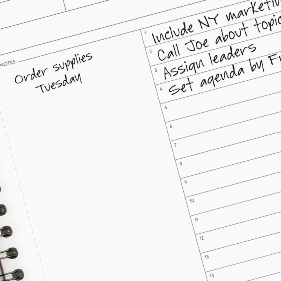 Cambridge Limited 30% Recycled Business Notebook, 8 1/4" x 11", 1 Subject, Wide Ruled, 80 Sheets, Black (06064)